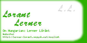 lorant lerner business card